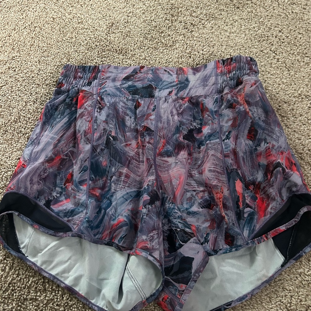 Lululemon Athletica Red and Purple Athletic Shorts
